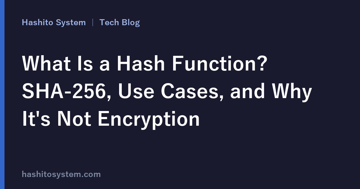 What Is a Hash Function? SHA-256, Use Cases, and Why It's Not ...